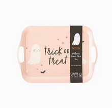 Load image into Gallery viewer, Trick or Treat Boo Bamboo Reusable Tray
