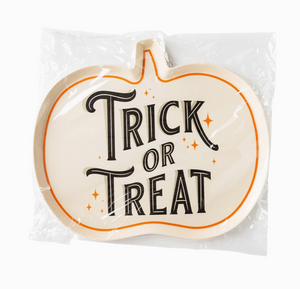 Trick or Treat Shaped Bamboo Plate