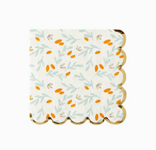 Load image into Gallery viewer, Stems Pattern Scallop Napkin

