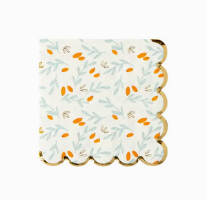 Stems Pattern Scallop Napkin