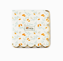 Load image into Gallery viewer, Stems Pattern Scallop Napkin

