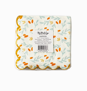 Stems Pattern Scallop Napkin