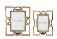 Load image into Gallery viewer, Textured Gold Metal Cutout Photo Frame
