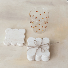 Load image into Gallery viewer, Scalloped Travertine Coasters
