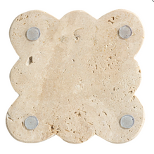 Load image into Gallery viewer, Scalloped Travertine Coasters
