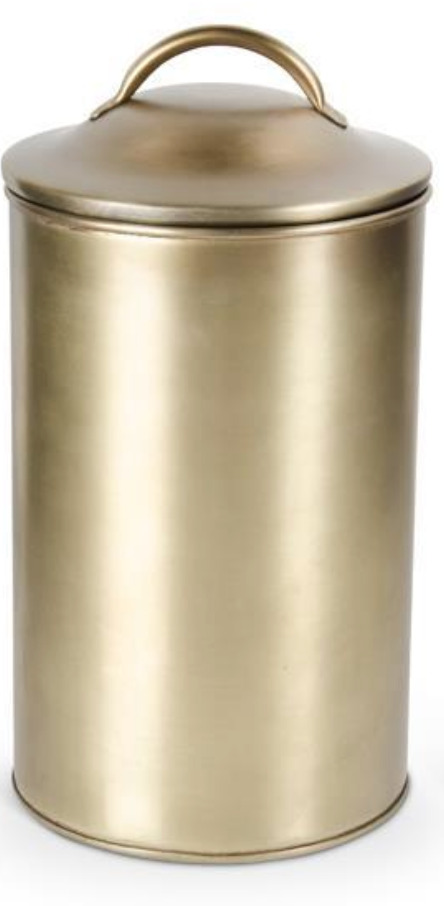 Brushed Gold Lidded Containers