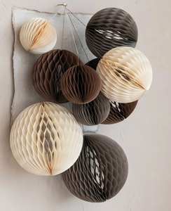 Paper Folding Honeycomb Ornaments - Set of 3