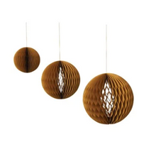 Load image into Gallery viewer, Paper Folding Honeycomb Ornaments - Set of 3
