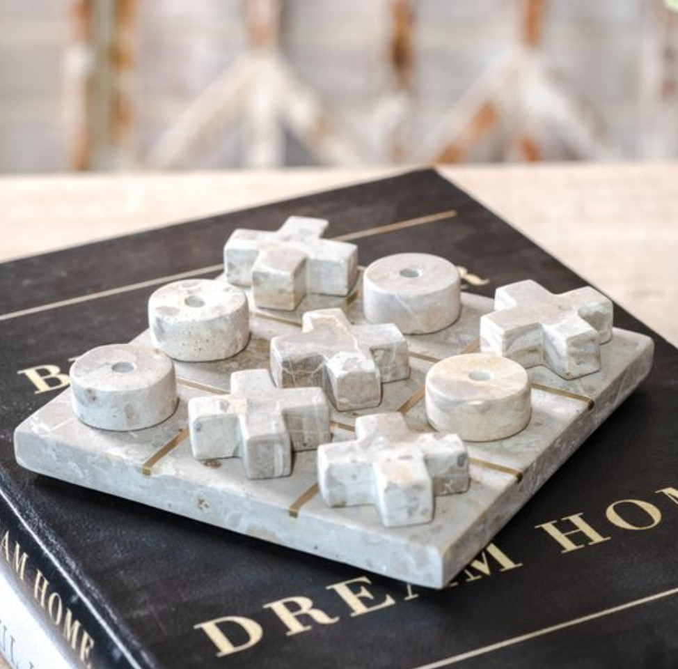 Beige Marble TIC TAC TOE