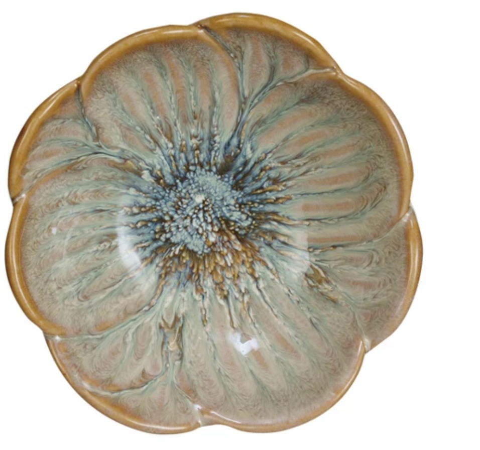 Stoneware Flower Shaped Bowl
