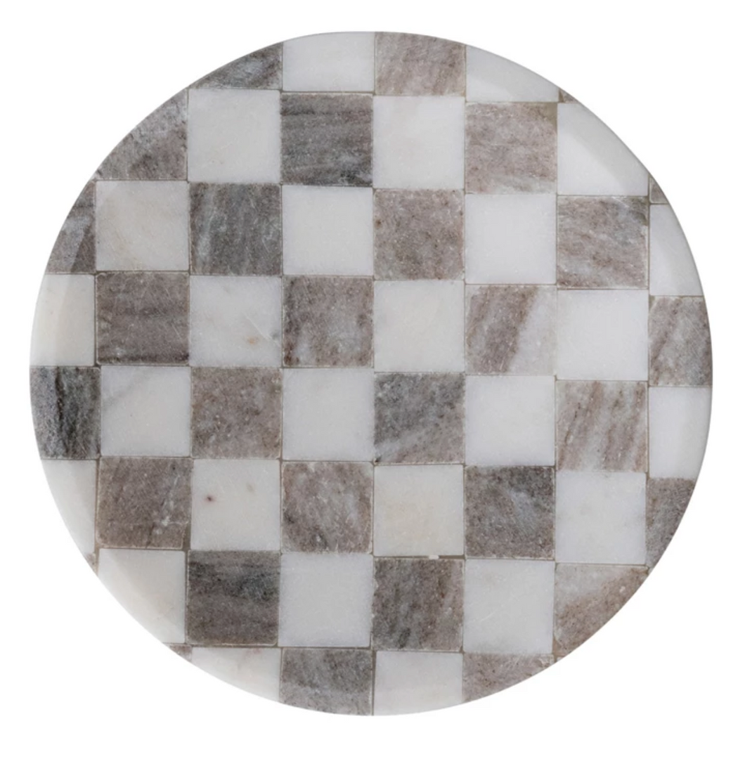 Marble Checkered Cheese/Serving Tray