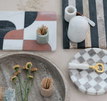 Load image into Gallery viewer, Marble Checkered Cheese/Serving Tray
