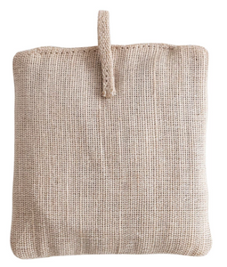 Jute & Cotton Organza Sachet Filled w/ Lavender