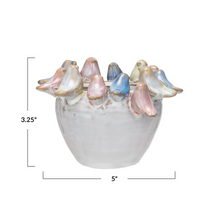 Load image into Gallery viewer, Bird Stoneware Planter
