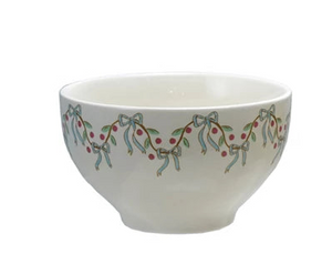 Stoneware Bowl with Bows