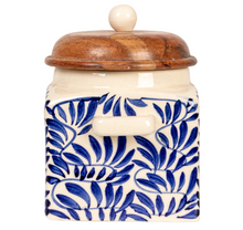 Load image into Gallery viewer, Stoneware Canister with Lid &amp; Spoon
