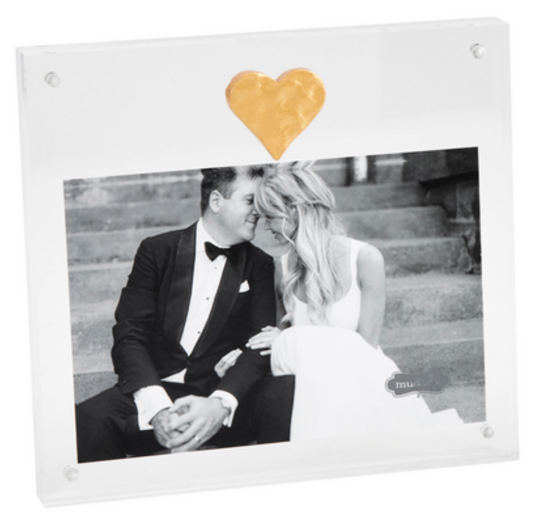 Acrylic Frame With Gold Heart