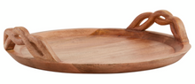 Load image into Gallery viewer, Twisted Handle Wood Tray
