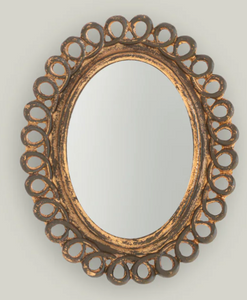 Scalloped Oval Mirror