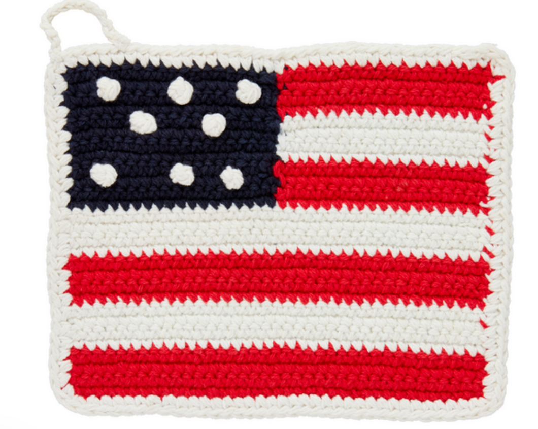 American Flag Pot Holder