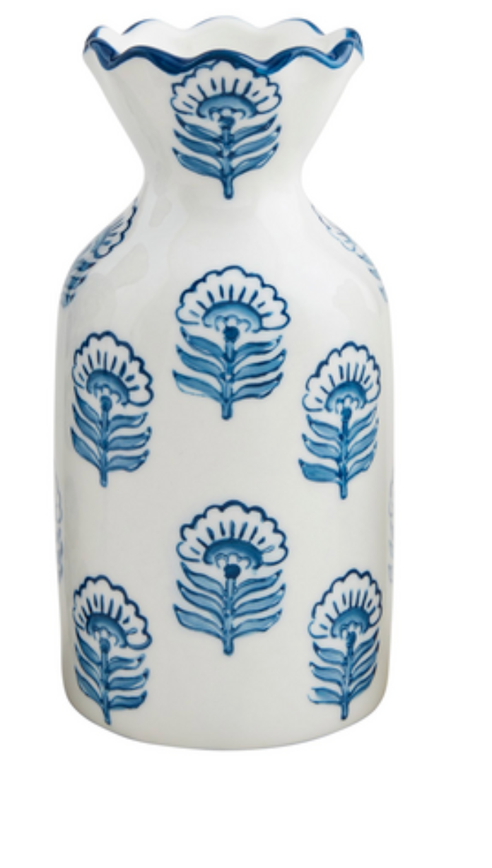 Blue Floral Bud Vase