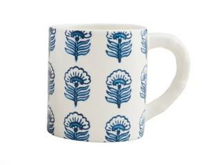 Blue Print Floral Mug