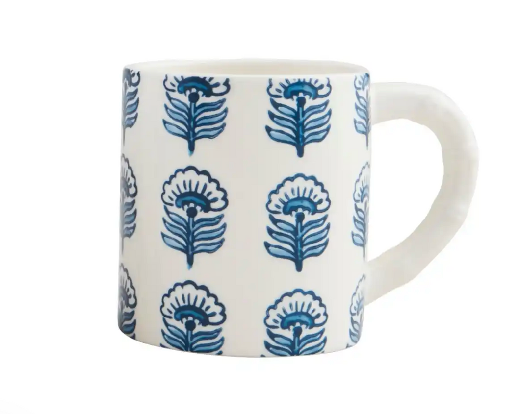 Blue Print Floral Mug