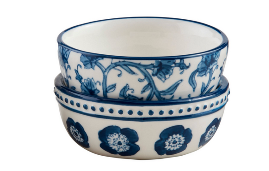 All Over Blue  Floral Tidbit Bowls