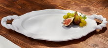 Load image into Gallery viewer, Twisted Handle Ceramic Platter
