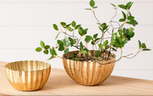 Load image into Gallery viewer, Gold Ridged Bowl
