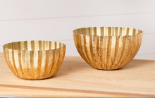 Load image into Gallery viewer, Gold Ridged Bowl
