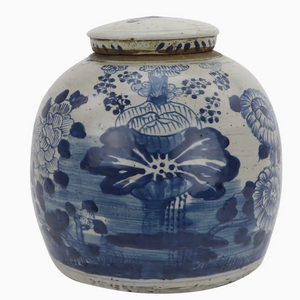 Jingdezhen Hand-Painted Tea Jar with Lotus Flower