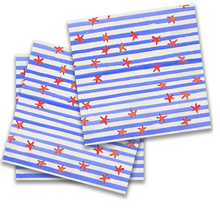 Load image into Gallery viewer, Red, White and Blue Cocktail Napkins
