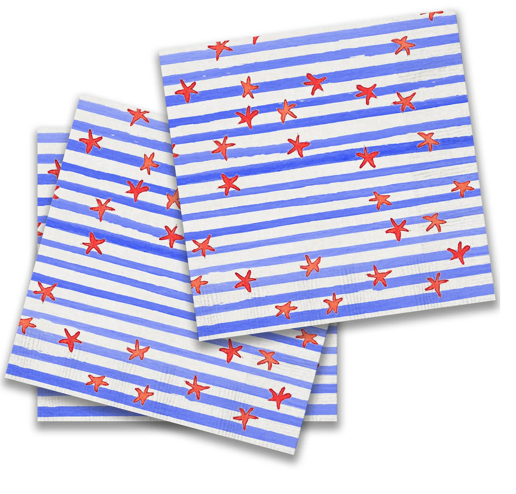 Red, White and Blue Cocktail Napkins