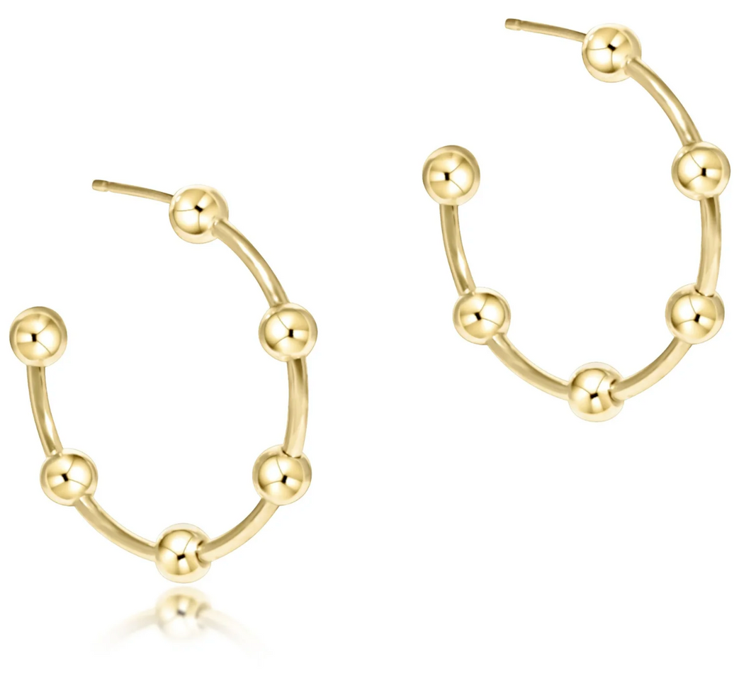 Beaded Simplicity Gold 4mm Earring (2 Sizes)