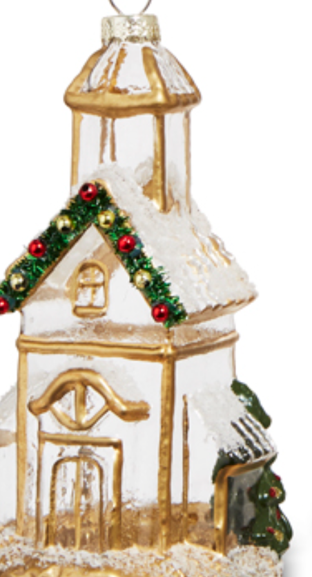 Gold Church Ornament