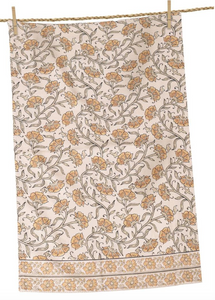 Mustard Block Tea Towel