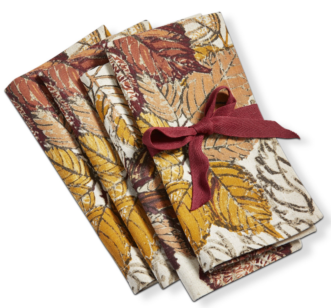 Gathering Leaves Napkin Set Of 4