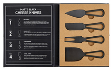 Load image into Gallery viewer, Matte Black Cheese Knives Book Box
