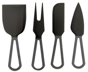 Matte Black Cheese Knives Book Box