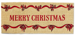 Merry Christmas Bows Estate Coir Mat
