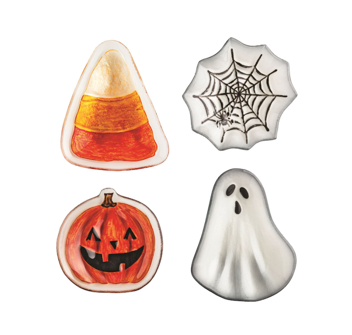Halloween Glass Tidbit Plate