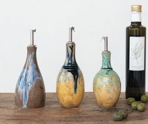 10 oz. Stoneware Oil Cruet