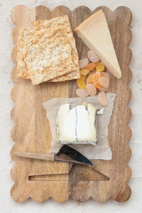 Mango Wood Scalloped Cheese/Serving Board