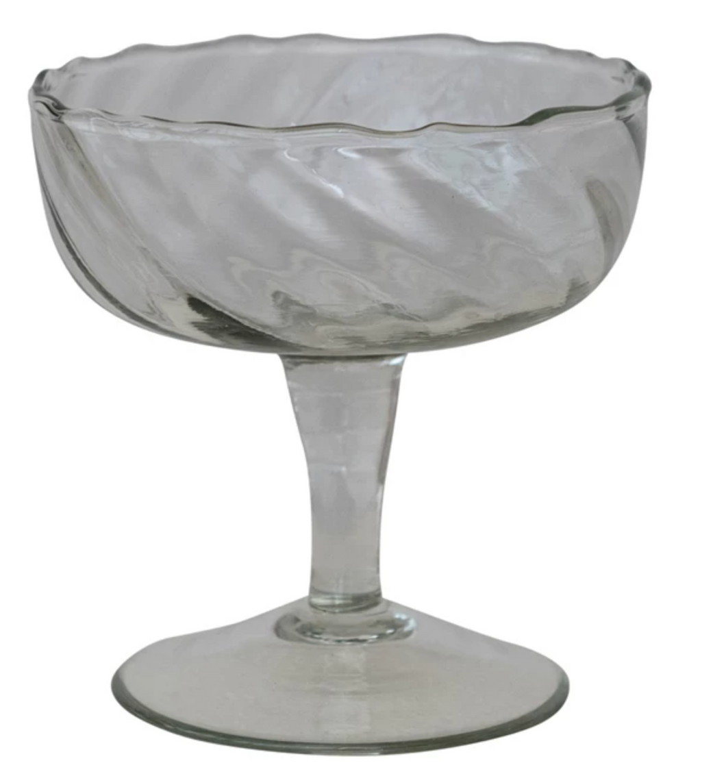 Twisted Stemmed Coupe Glass