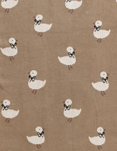 Load image into Gallery viewer, Cotton Knit Baby Blanket w/ Ducklings
