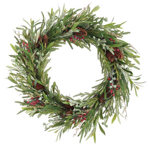 32" Pine + Eucalyptus Wreath