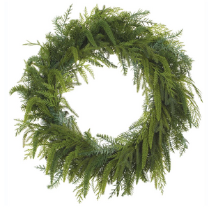 25" Cedar + Pine Mixed Wreath