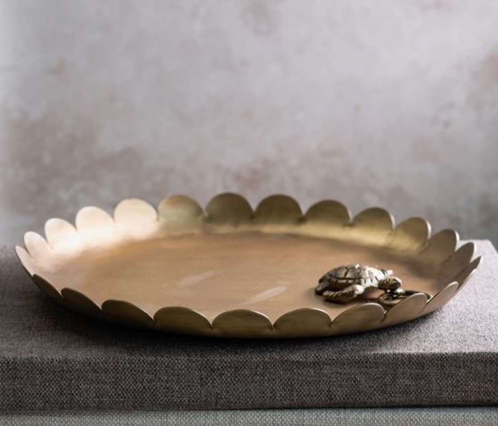 Brass Scalloped Tray