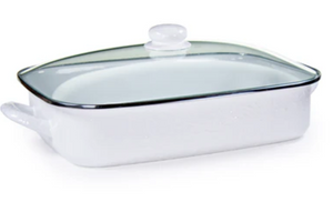 White Solid Roasting Pan